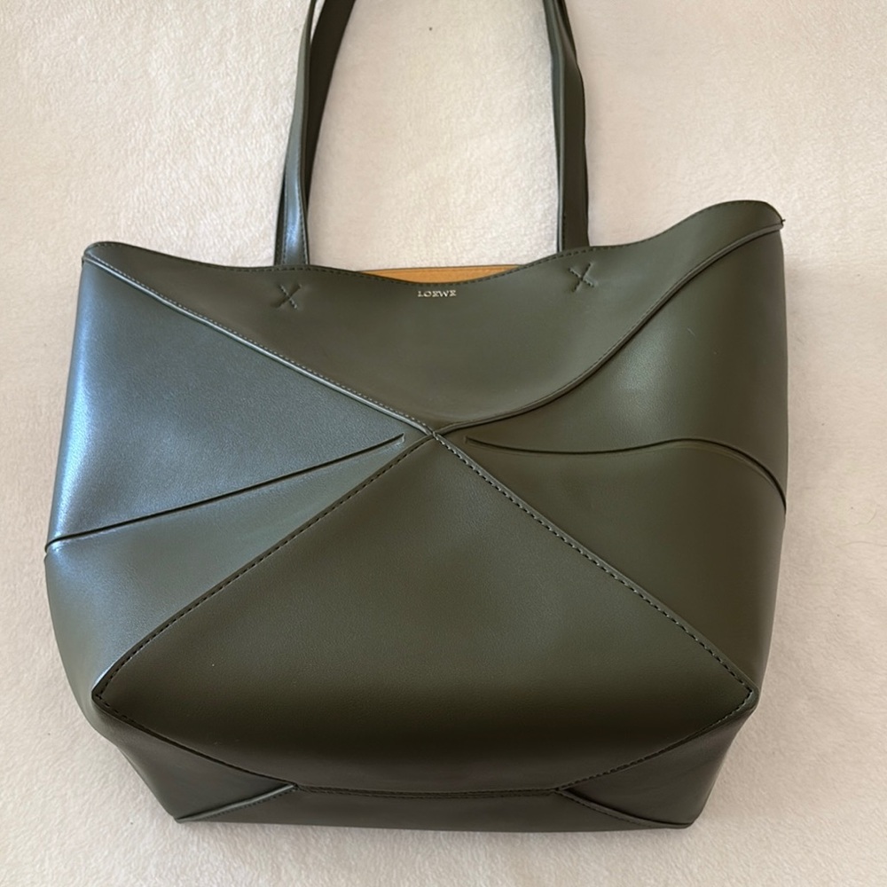Olive Green Women's Puzzle Tote Bag